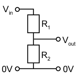 Potential divider circuit diagram